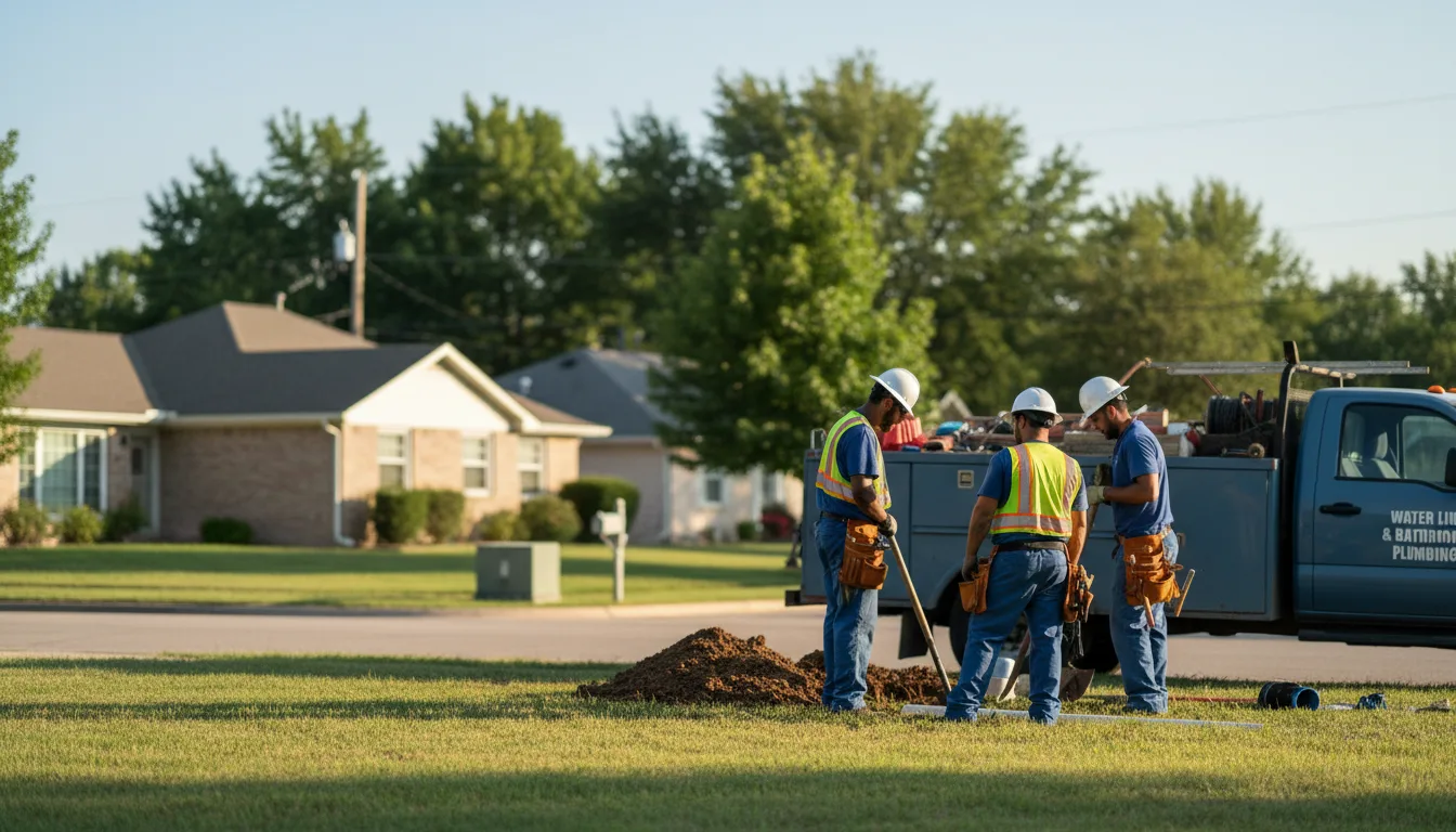 Residential water line and bathroom plumbing service in Magnolia, AR